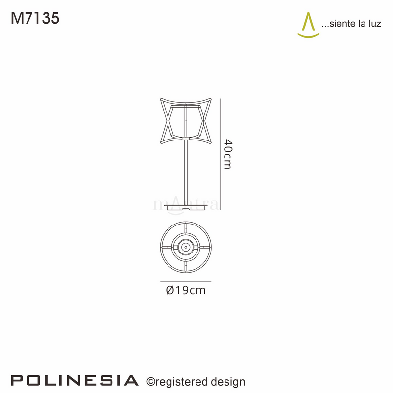 Load image into Gallery viewer, Mantra M7135 Polinesia 19cm Table Lamp, 2W LED, 3000K, 170lm, IP44, Beige Oscu, 2yrs Warranty
