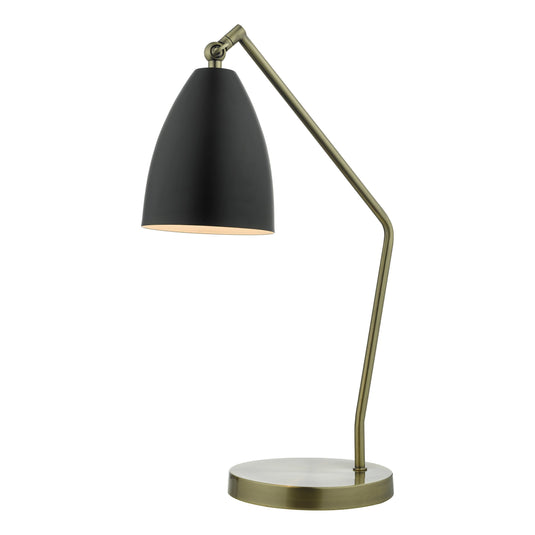 Dar Lighting OLL4154 Olly Table Lamp Antique Brass/ Black - 35287
