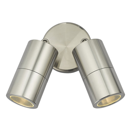 Dar Lighting ORT0968 Ortega Outdoor Double Wall Spotlight IP65 Aluminium - 26941