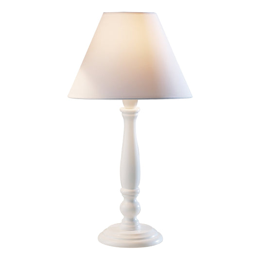 Dar Lighting REG422 Regal Small Table Lamp White With Shade (Twin Pack) - 9017