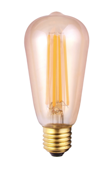 C-Lighting 24905 8w ES - E27 Dimmable LED Rustic Lamp 650 Lumen Tinted (2200k)