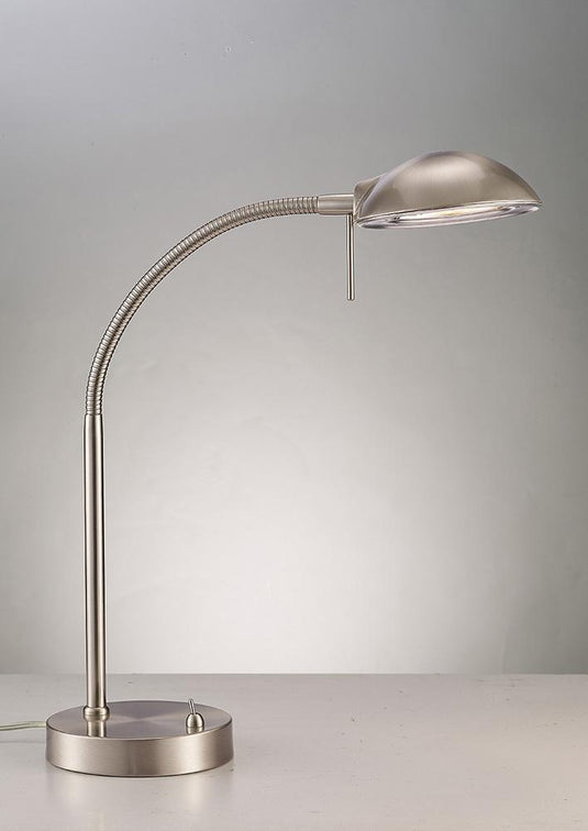 Deco D0118 Bamberg Table Lamp 1 Light G9 Satin Nickel