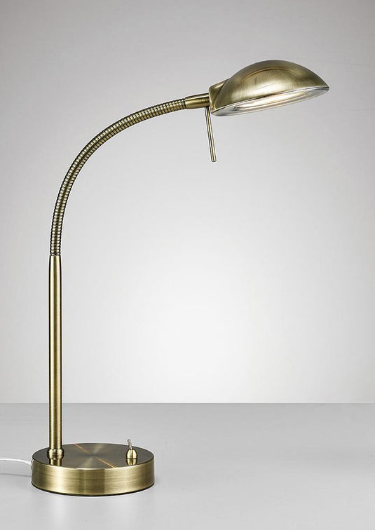 Deco D0119 Bamberg Table Lamp 1 Light G9 Antique Brass