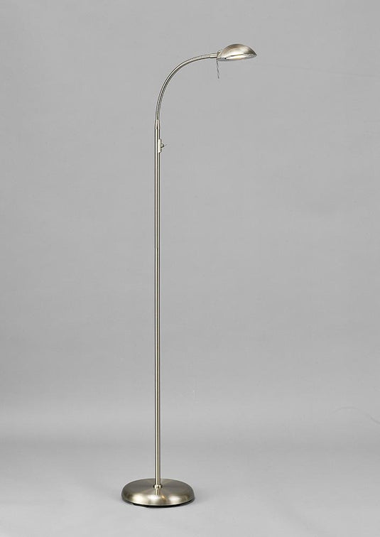 Deco D0120 Bamberg Floor Lamp 1 Light G9 Satin Nickel
