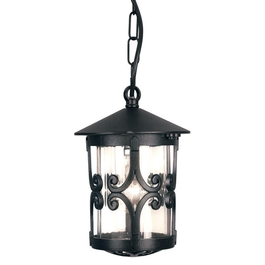 Elstead Lighting BL13B-BLACK Hereford 1 Light Porch Chain Lantern