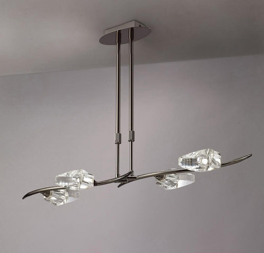 Mantra M1456BC Eclipse Telescopic 4 Light G9 Bar, Black Chrome