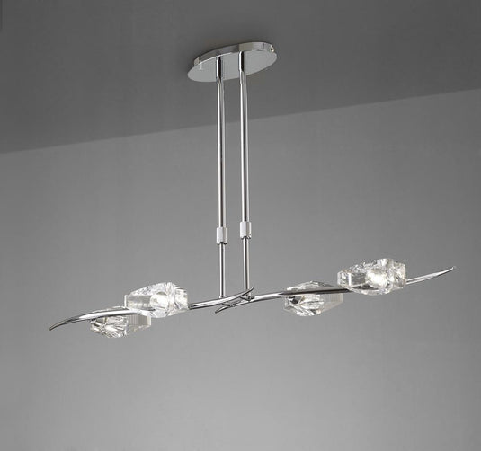 Mantra M1456 Eclipse Telescopic 4 Light G9 Bar, Polished Chrome