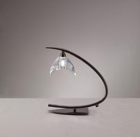 Mantra M1458BC Eclipse Table Lamp 1 Light G9 Small, Black Chrome