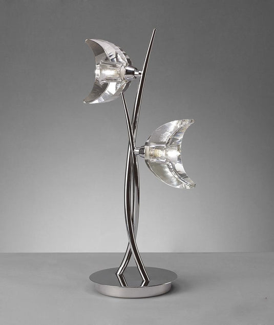 Mantra M1460 Eclipse Table Lamp 2 Light G9, Polished Chrome