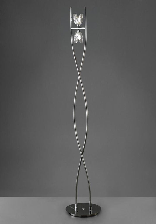 Mantra M1463 Eclipse Floor Lamp 2 Light G9, Polished Chrome