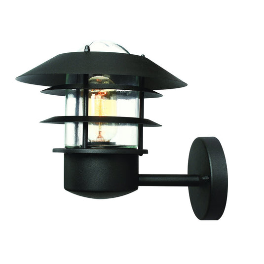Elstead Lighting HELSINGOR-BK Helsingor 1 Light Wall Lantern - Black