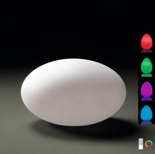 Mantra  M1383 Huevo Oval Table Lamp Induction LED RGB Outdoor IP65, 120lm, Opal White, 2yrs Warranty