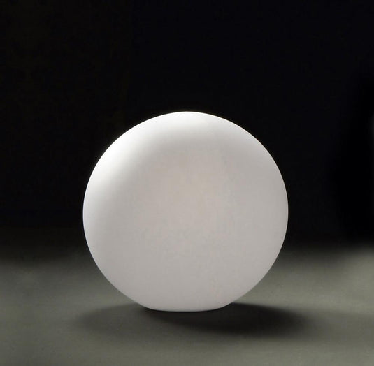 Mantra M1389 Huevo Ball Table Lamp 1 Light CFL Small In Line Switch Indoor, Opal White