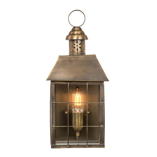 Elstead Lighting HYDE-PARK-BR Hyde Park 1 Light Wall Lantern - Brass