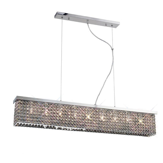 Diyas IL30434 Piazza Pendant Linear 9 Light Polished Chrome/Crystal - 38065