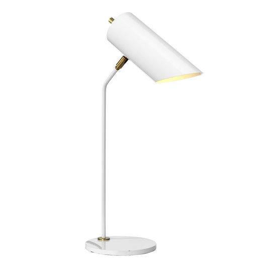 Elstead Lighting QUINTO-TL-WAB Quinto 1 Light Table Lamp - White Aged Brass