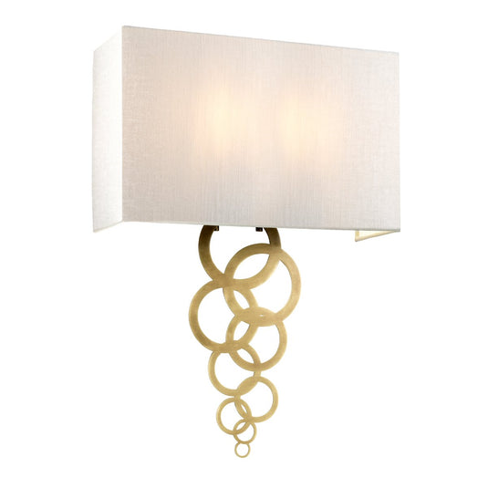 Elstead Lighting  ROSA-LARGE-AB Rosa Large 2 Light Wall Light - Aged Brass