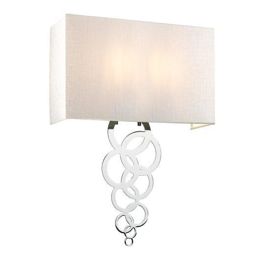 Elstead Lighting  ROSA-LARGE-PC Rosa Large 2 Light Wall Light - Polished Chrome