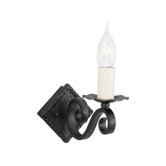 Elstead Lighting RY1A-BLACK Rectory 1 Light Wall Light Style A