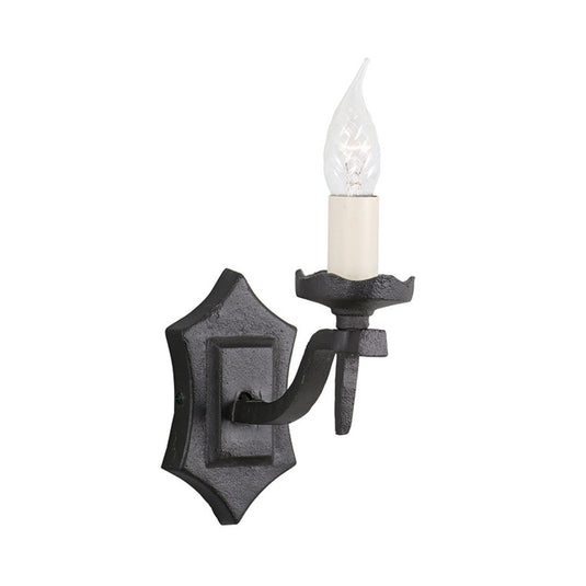 Elstead Lighting RY1B-BLACK Rectory 1 Light Wall Light Style B