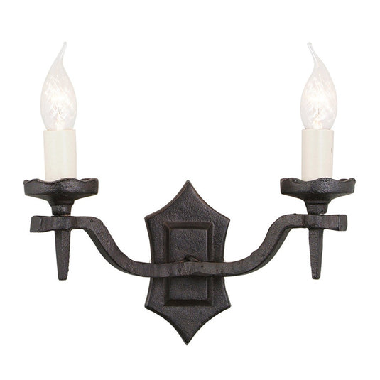 Elstead Lighting RY2B-BLACK Rectory 2 Light Wall Light Style B