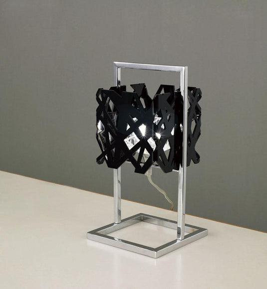 Mantra M1271 Tokio Table Lamp 1 Light G9, Gloss Black/Polished Chrome