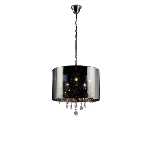 Diyas IL30461 Trace Pendant With Chrome Shade 5 Light Polished Chrome/PVC /Crystal - 38069