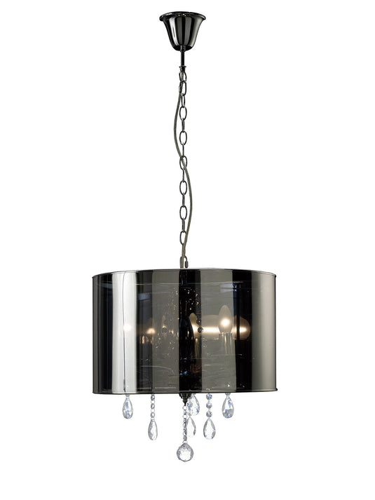 Diyas IL30464 Trace Pendant With Chrome Shade 3 Light Polished Chrome/PVC /Crystal - 38072