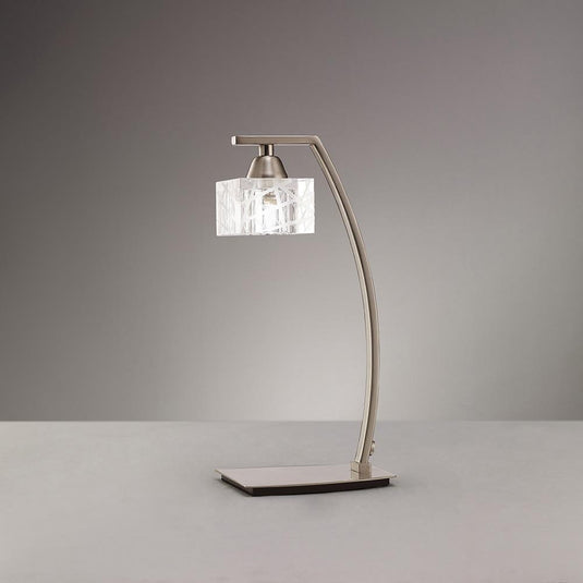 Mantra M1447SN Zen Table Lamp 1 Light G9, Satin Nickel