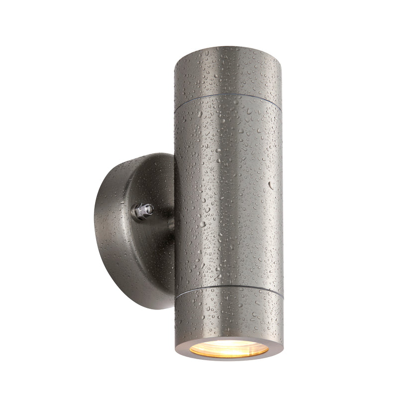 Load image into Gallery viewer, Saxby Lighting 101350 Palin 2lt Wall Marine Grade IP65 - Stainless Steel -
