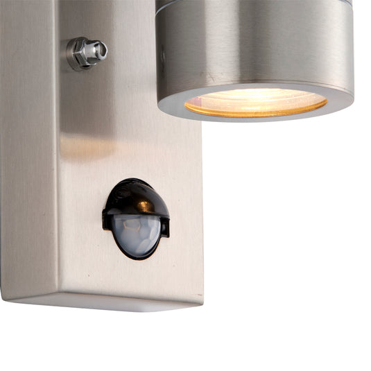 Saxby Lighting 101351 Palin PIR 1lt Wall Marine Grade IP65 - Stainless Steel -