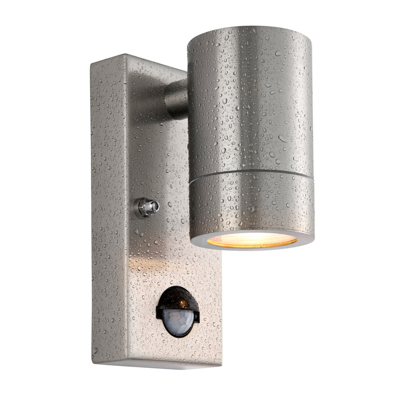 Load image into Gallery viewer, Saxby Lighting 101351 Palin PIR 1lt Wall Marine Grade IP65 - Stainless Steel -

