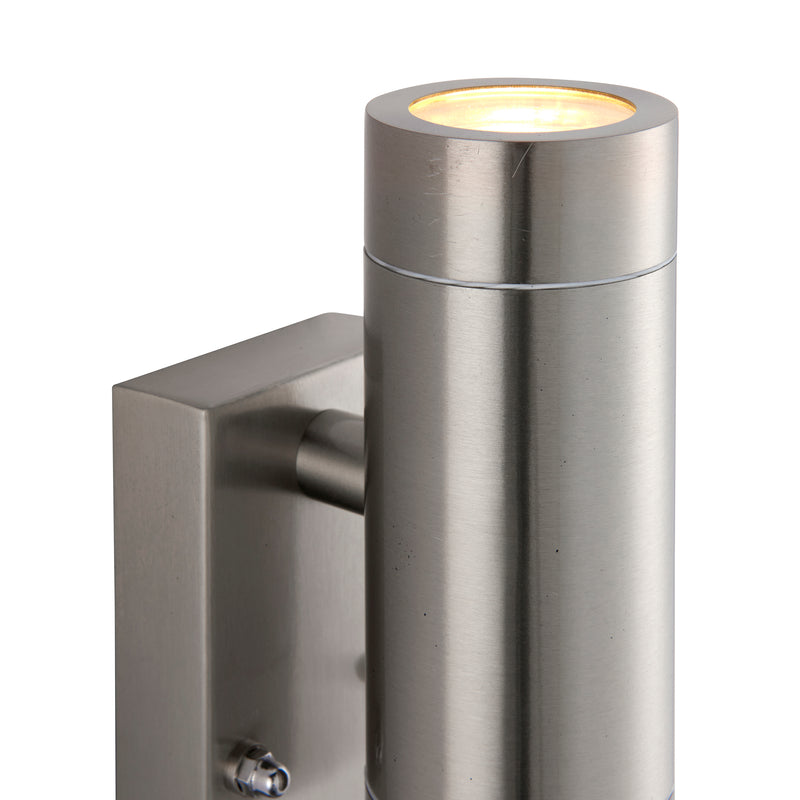 Load image into Gallery viewer, Saxby Lighting 101352 Palin PIR 2lt Wall Marine Grade IP65 - Stainless Steel -
