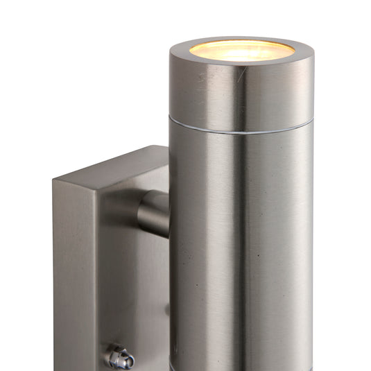 Saxby Lighting 101352 Palin PIR 2lt Wall Marine Grade IP65 - Stainless Steel -