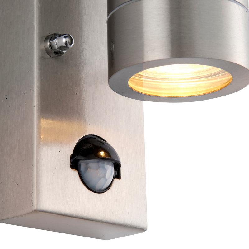 Load image into Gallery viewer, Saxby Lighting 101352 Palin PIR 2lt Wall Marine Grade IP65 - Stainless Steel -
