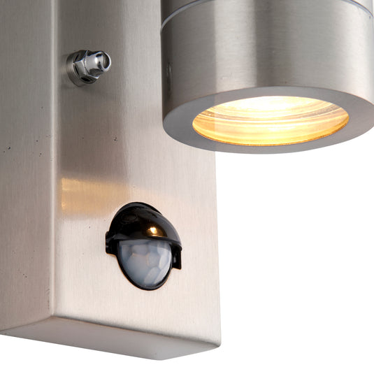 Saxby Lighting 101352 Palin PIR 2lt Wall Marine Grade IP65 - Stainless Steel -