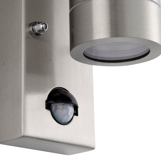Saxby Lighting 101352 Palin PIR 2lt Wall Marine Grade IP65 - Stainless Steel -