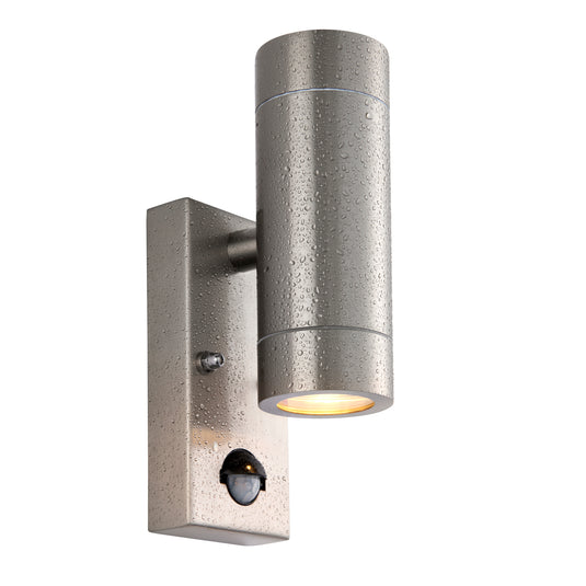 Saxby Lighting 101352 Palin PIR 2lt Wall Marine Grade IP65 - Stainless Steel -