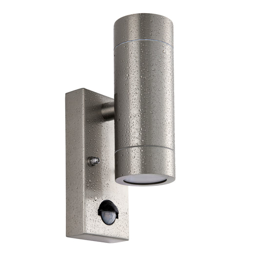 Saxby Lighting 101352 Palin PIR 2lt Wall Marine Grade IP65 - Stainless Steel -