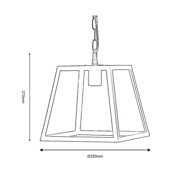 Load image into Gallery viewer, Oaks Lighting 1524/1 AB Riga 1 Light Ceiling Lantern -
