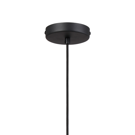 C-Lighting Hektor Single Pendant With 23cm x 18cm Shade, 1 Light E27, Sand Black/Black/Gold Metal Shade  - 60871