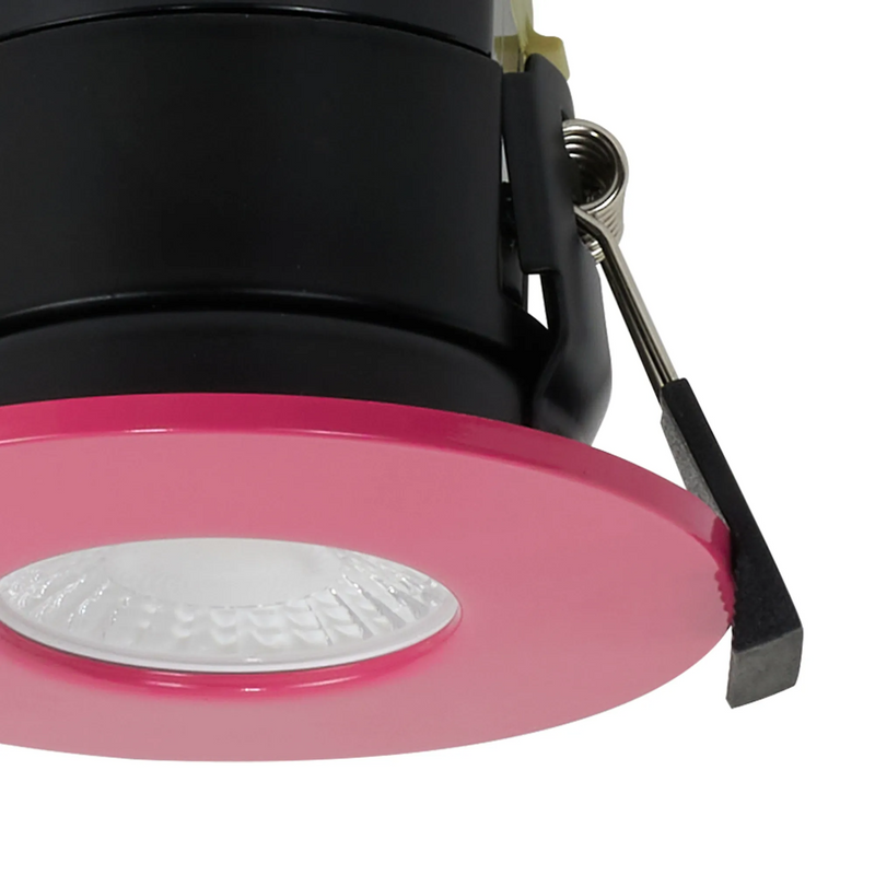 Load image into Gallery viewer, C-Lighting Vauxhall 8W Dimmable CCT LED Fire Rated Downlight Pink Fascia IP65 - 62017
