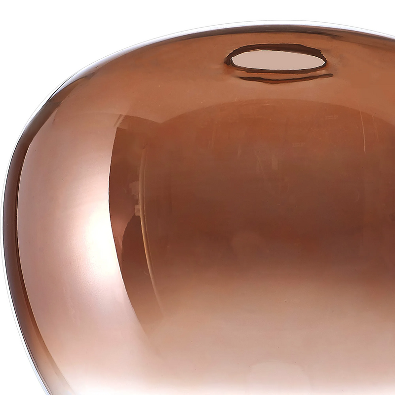 Load image into Gallery viewer, C-Lighting Chisel 290mm x H245mm Inverted Trapezium Glass, Copper/Clear - 57088
