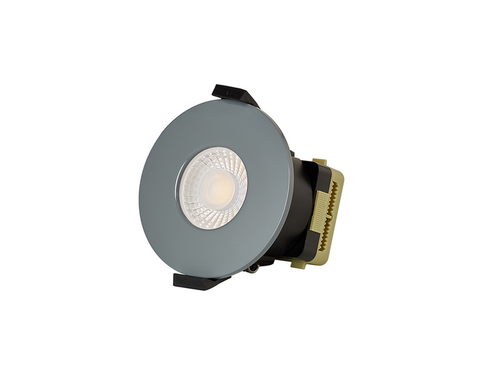 C-Lighting Vauxhall 8W Dimmable CCT LED Fire Rated Downlight Cool Grey Fascia IP65 - 61717