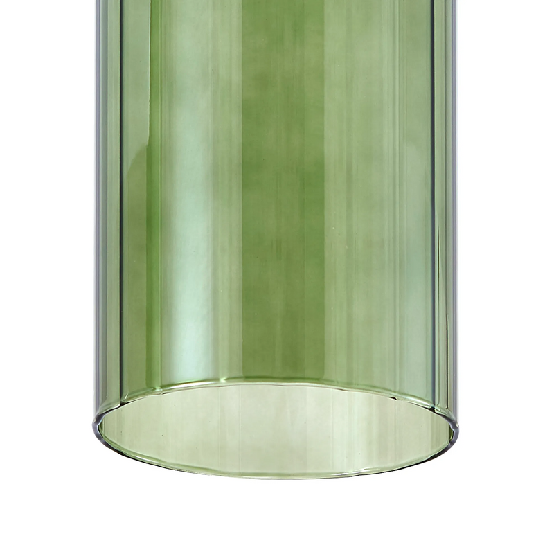 Load image into Gallery viewer, C-Lighting Budapest 100mm x 280mm Green Ribbed Slim Tube Glass Shade -
