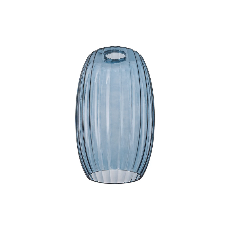 Load image into Gallery viewer, C-Lighting Budapest 180mm x 290mm Petrol Blue Ribbed Tubular Glass Shade  - 57213
