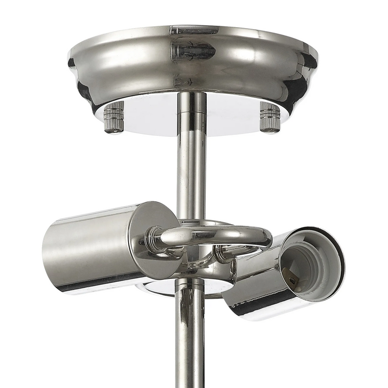 Load image into Gallery viewer, C-Lighting Nash 16.8cm Semi Flush Ceiling Light (FRAME ONLY), 2 x E27, Polished Nickel - 42471
