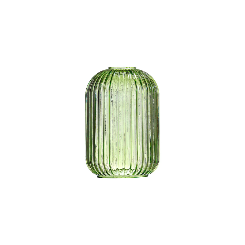 Load image into Gallery viewer, C-Lighting Chisel 14cm Tubular Ribbed Glass, Green - 57225
