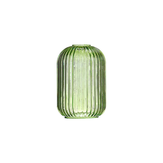 C-Lighting Chisel 14cm Tubular Ribbed Glass, Green - 57225