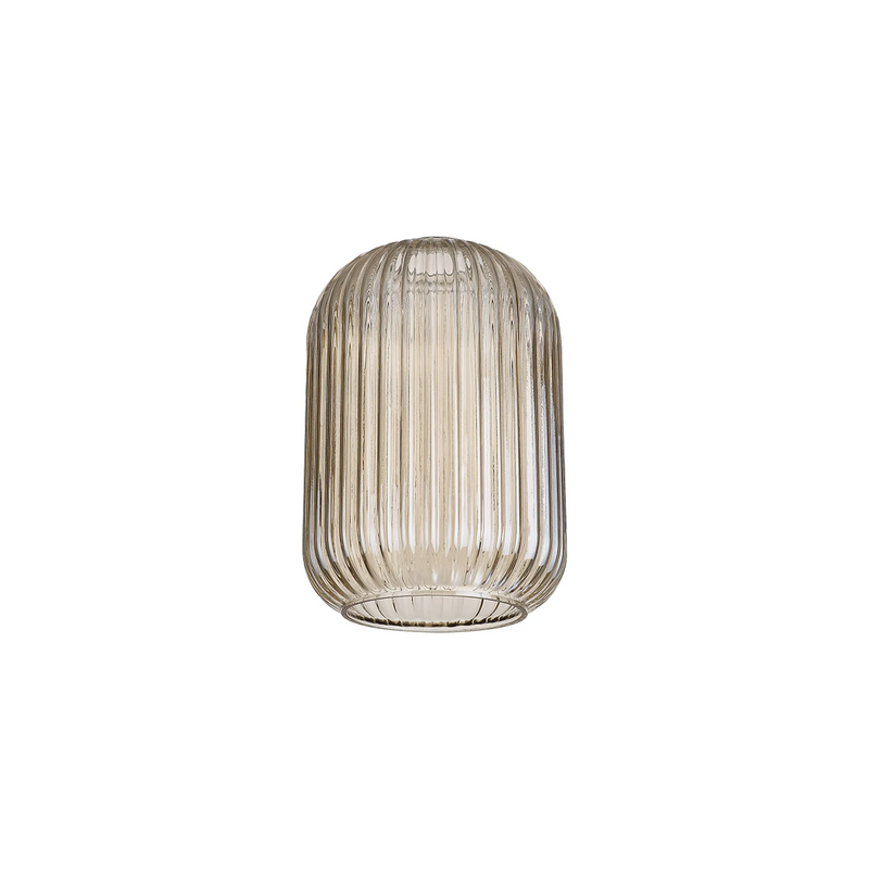 Load image into Gallery viewer, C-Lighting Chisel 14cm Tubular Ribbed Glass, Champagne - 57222
